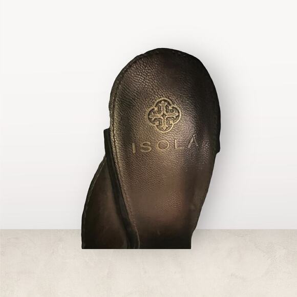 Isola Cheetah Pattern (Dyed Horse Hair) Buckle Open Toe Black Heels 9M - Picture 3 of 10